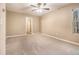 Large bedroom with a ceiling fan and attached bathroom at , Fairburn, GA 30213