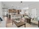 Bright and airy living space with a kitchen island, comfortable chairs, and modern decor at 720 Shetland Trl, Cartersville, GA 30121