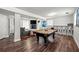 Spacious game room in basement with fireplace, pool table, and recessed lighting at 3457 Scenic Dr, East Point, GA 30344