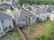 Aerial perspective of the property featuring backyard, deck, and fenced in back yard at 2031 Broadmoor Way, Fairburn, GA 30213