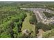 A high, bird's eye view of the community nestled against lush green trees at 2031 Broadmoor Way, Fairburn, GA 30213