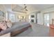 Spacious bedroom with vaulted ceiling, fireplace, and large windows with plantation shutters at 1250 Rosette Way, Marietta, GA 30062