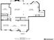 A clear view of the floorplan for the second floor of the house with dimensions labeled at 1250 Rosette Way, Marietta, GA 30062