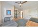 Spacious home office with built-in storage, neutral paint, and a comfortable chaise lounge for relaxing at 1250 Rosette Way, Marietta, GA 30062