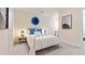 Cozy bedroom with decor pillows and side tables and reading lights at 2474 Bayberry St # 33, Acworth, GA 30101