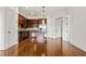 Bright kitchen with stainless steel appliances, island and hardwood floors at 3635 E Paces Ne Cir # 1405, Atlanta, GA 30326