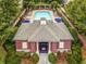 Aerial view of community pool with sundeck and lounge chairs at 3635 E Paces Ne Cir # 1405, Atlanta, GA 30326