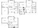 Detailed floor plan showcasing the layout of all floors with room dimensions at 4381 Prather Son Dr, Loganville, GA 30052