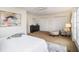 Bright main bedroom with a ceiling fan, carpet floors, walk-in closet, and ensuite bathroom at 436 Avery St, Decatur, GA 30030