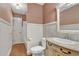 Bathroom with vanity, toilet, and shower at 3290 Spain Rd, Snellville, GA 30039