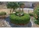 Landscaped yard with a small fountain at 3290 Spain Rd, Snellville, GA 30039
