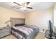 Comfortable bedroom with a ceiling fan and neutral decor at 1647 Club Vista Trce, Stone Mountain, GA 30088