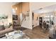 Spacious living room and dining area with elegant decor and hardwood floors at 1647 Club Vista Trce, Stone Mountain, GA 30088