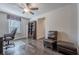 Office space with hardwood floors, ceiling fan, desk and additional seating at 614 Denali Dr, Mableton, GA 30126