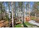 Outdoor swing with a lake view, surrounded by mature trees and landscaping at 7530 Heard Rd, Cumming, GA 30041