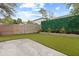 Backyard featuring an artificial grass lawn, a concrete patio area, and a privacy fence at 1054 Club Ne Pl, Atlanta, GA 30319