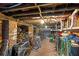 Unfinished basement with brick walls, storage, and bikes at 978 North Ne Ave # 307, Atlanta, GA 30306