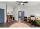 Bright office with hardwood floors and a brick fireplace at 1171 Eggleston Sw St, Atlanta, GA 30310