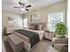 Modern bedroom featuring large windows, neutral colors, and stylish decor at 2953 Kings Walk Ave, Marietta, GA 30062