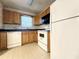 Cozy kitchen featuring laminate counters, classic oak cabinets, and white appliances at 5916 Dogwood Mnr, Lithonia, GA 30038