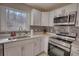 Close-up view of the kitchen counter with stainless steel faucet and a stylish backsplash at 115 Hollybrook Rd, Atlanta, GA 30349