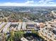 Wide aerial shot showcasing the real estate property nestled among a variety of lush trees and landscaping at 425 Burton Dr, Alpharetta, GA 30009