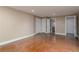 Finished basement with storage space, several closets, and stained concrete flooring at 3894 Stone Lake Nw Dr, Kennesaw, GA 30152