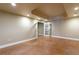 Spacious basement with stained concrete floors and recessed lighting at 3894 Stone Lake Nw Dr, Kennesaw, GA 30152