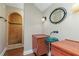 Finished basement bathroom with tile shower and unique vessel sink at 3894 Stone Lake Nw Dr, Kennesaw, GA 30152
