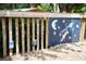 Unique playground fence with painted artwork and personalized names at 2315 Park Walke Dr, Alpharetta, GA 30009