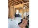 Unfinished basement including exposed beams and concrete floors at 526 Blue Mountain Rise, Canton, GA 30114