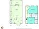 Floor plan showcases the layout of the entire home with two floors, bedrooms, kitchen, living room and dining area at 1281 Whitlock Ridge Sw Dr, Marietta, GA 30064