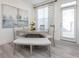 Bright dining area with a neutral palette, modern art, and plenty of natural light, perfect for Gathering gatherings at 1622 Aiden Way # 62, Conyers, GA 30013