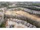 Aerial view of homes backing on golf course with wooded surroundings at 250 High Court Way, Locust Grove, GA 30248