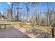 Wooden deck with outdoor seating overlooks the backyard at 298 Harper Se Rd, Atlanta, GA 30315