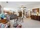 Expansive living room with a cozy seating area, view of the staircase, and open flow at 236 Augusta Walk, Canton, GA 30114