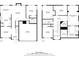 Detailed floor plan showing layout of the first and second floors of a home with dimensions at 6498 Stonelake Sw Pl, Atlanta, GA 30331