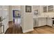 Bright kitchen features stainless steel appliances, white cabinets and light countertops at 850 Piedmont Ave # 2102, Atlanta, GA 30308