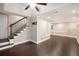 Finished basement with wood floors, neutral paint, and recessed lighting at 194 Preston Nw Pl, Dallas, GA 30157