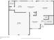 Floor plan illustrating layout of first story kitchen, living room, and garage at 5792 Village Loop, Fairburn, GA 30213