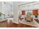 Open-concept view of the foyer and dining area highlighting the home's modern design at 149 Manor Lane, Woodstock, GA 30188