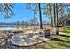 Outdoor patio seating offers a relaxing lakeside retreat at 3000 Rivermeade Nw Dr, Atlanta, GA 30327