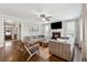 Inviting living room with a fireplace, stylish decor, and an open layout at 102 Glenmill Way, Woodstock, GA 30188