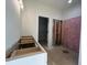Bathroom in progress with wood frame wall and space for vanity at 554 Presley Farm Pkwy, Rockmart, GA 30153