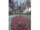 Yard with decorative tree bed covered with autumn leaves at 2720 Sandy Creek Cir, Loganville, GA 30052