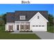 Charming new construction with a large 2-car garage, beautiful white siding, and black roof at 642 Presley Farm Pkwy, Rockmart, GA 30153
