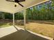 Covered patio overlooking the lush backyard at 642 Presley Farm Pkwy, Rockmart, GA 30153