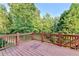 Wooden back deck overlooking a wooded area at 1755 Riverpark Dr, Dacula, GA 30019