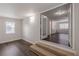 Bright space with hardwood floors, carpeted stairs, and French doors at 3025 Creel Rd, Atlanta, GA 30349