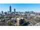 Enjoy this Atlanta skyline view, showcasing the area's landmarks and cityscape on a clear day at 395 Central Park Ne Pl # 420, Atlanta, GA 30312